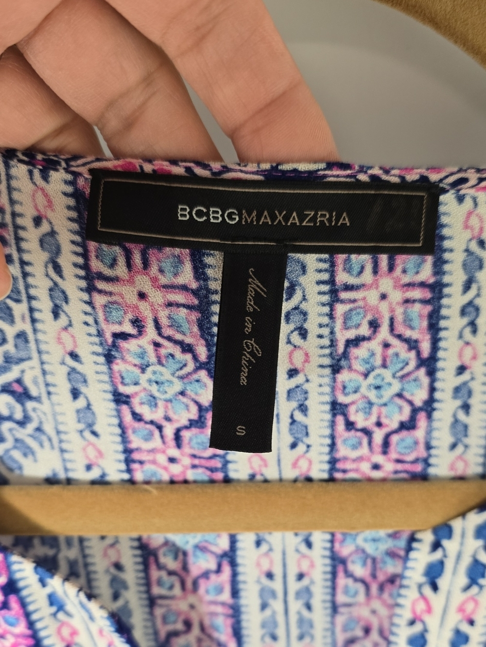 {BCBGMAXAZRIA} Dahlia Dress Fuchsia Combo - SIZE SMALL - Picture 11 of 15